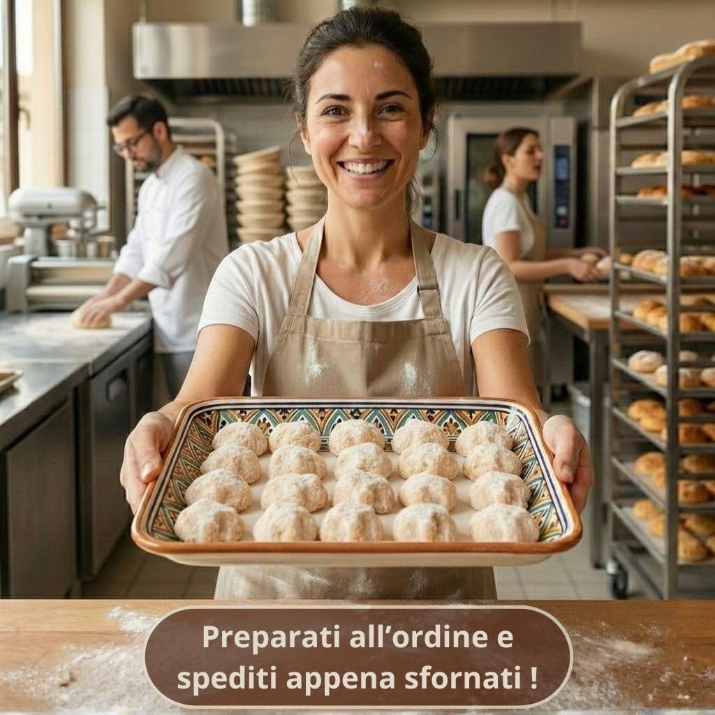 RAREZZE | Biscotti di Pasta di Mandorla Siciliana al GELSO | Deliziosa confezione regalo (kg.1) | Dolci tipici di Sicilia | Preparazione artigianale | Spediti appena sfornati !
