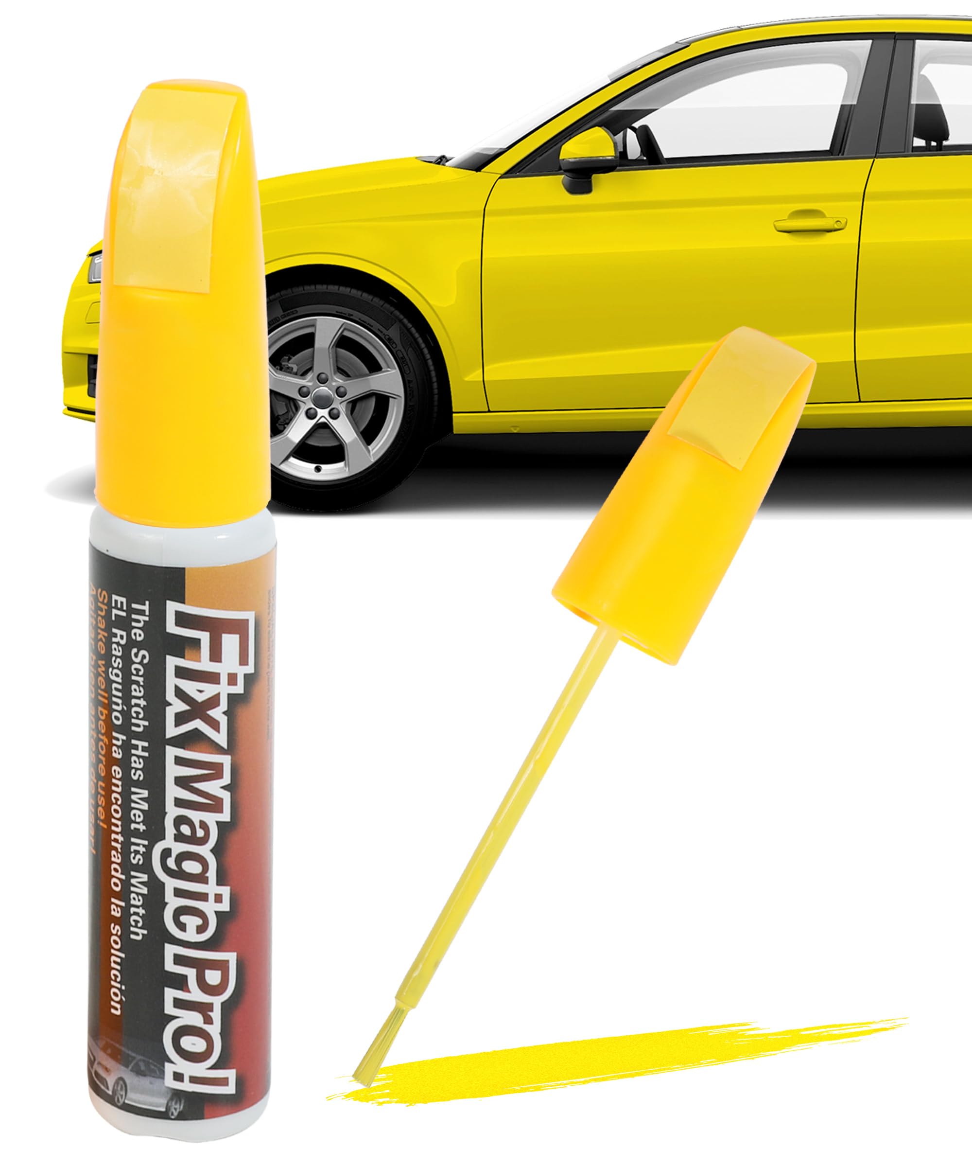 RACOONA Touch Up Paint Pen,2 in 1 Car Paint Scratch Repair,Car Scratch Remover for Deep Scratches,Car Accessories Car Paint Pen,Automotive Touch Up Paint Pen,Car Paint Touch Up for Car Scratch (Yellow)