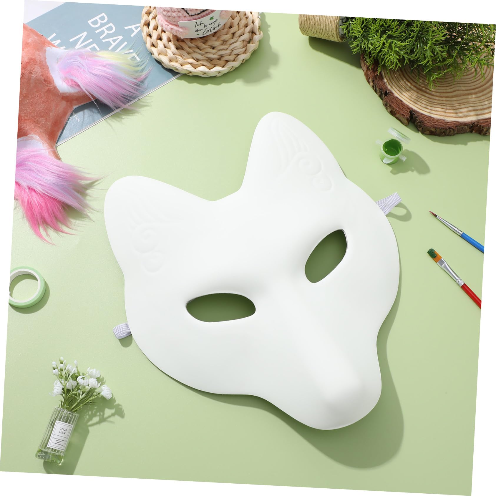 4 Piezas Mascarillas de para Pintar DIY Accesorio de Cosplay y Mascarada para Adultos Material PU Seguro para Fiestas y Halloween