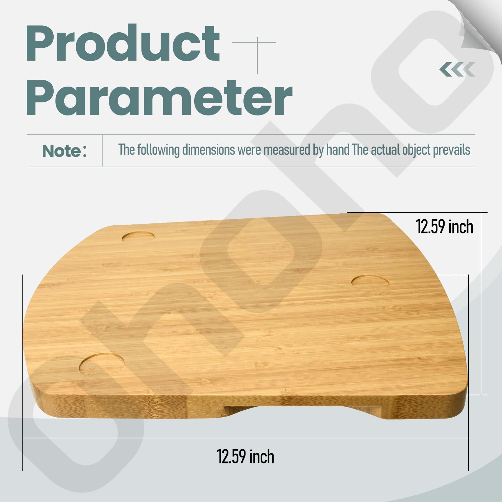 Stable Wooden Sliding Board - Tailored for Thermomix TM5 & TM6 (35 × 30 cm) - Convenient Handles and Additional Pads for Easy Sliding - Premium Wood Thermomix Accessories (Natural)