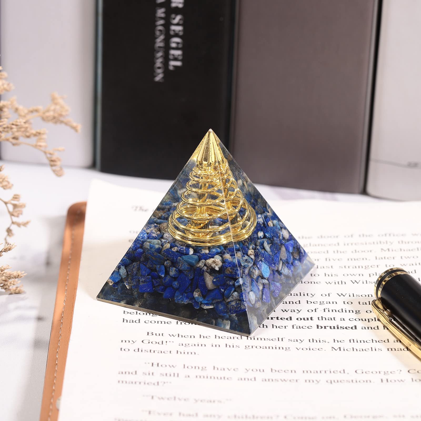 Nupuyai Kristall Pyramide Edelstein Heilstein Energie Pyramiden für Positive Energie Reiki Heilung Meditation und Haus Feng Shui Dekoration