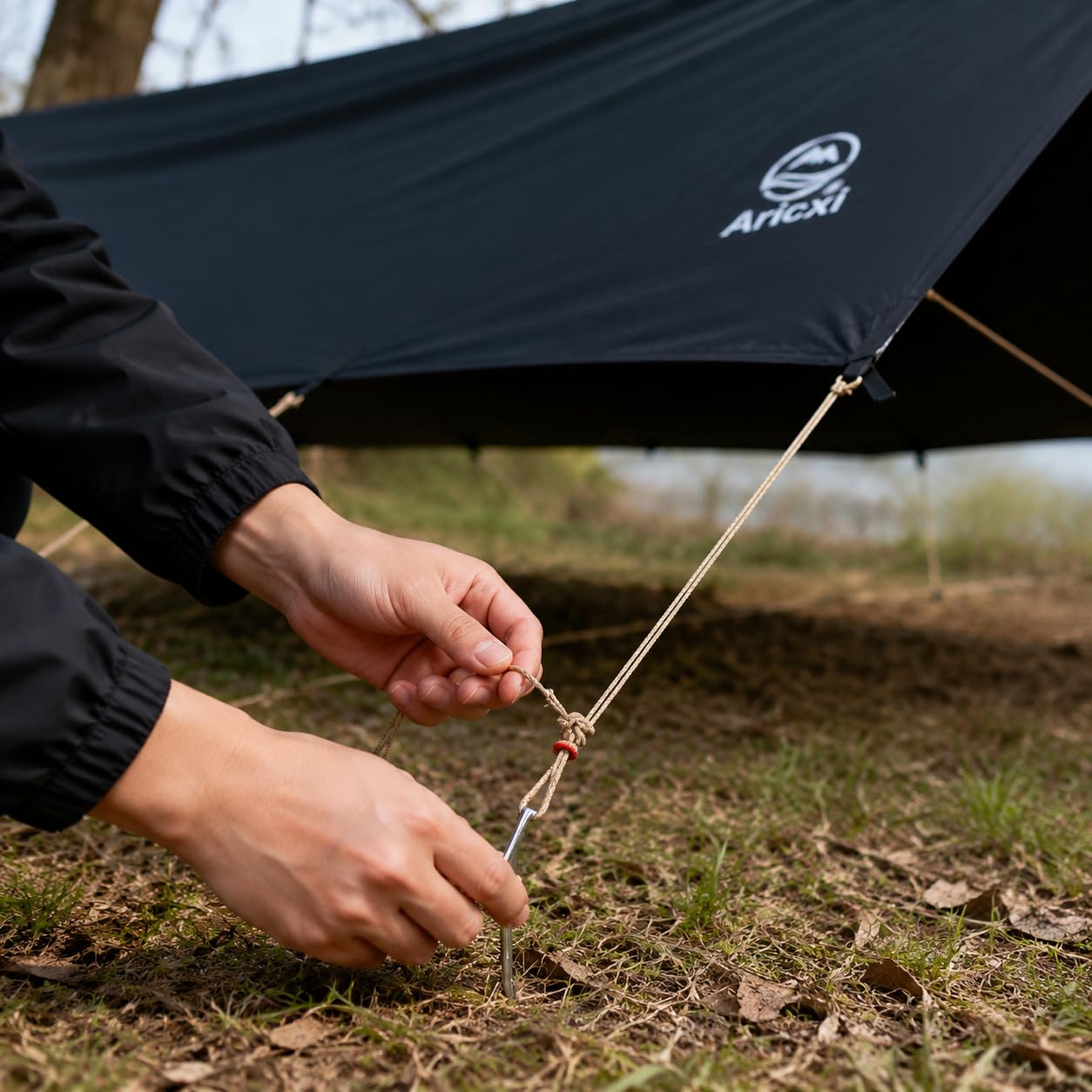 Tejido Exterior 3m x 5m, Tarp Rectangular Oxford 210D/400D con 16 Puntos Anclaje, para Camping y bushcraft