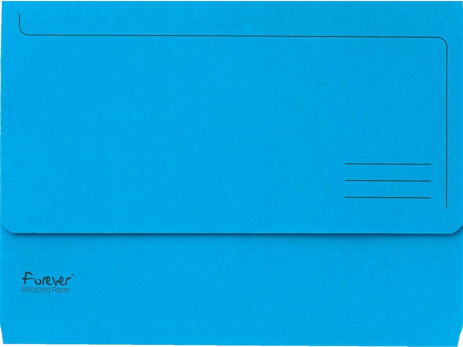Exacompta Forever Document Wallets, 290gsm, Foolscap - Blue, Pack of 25