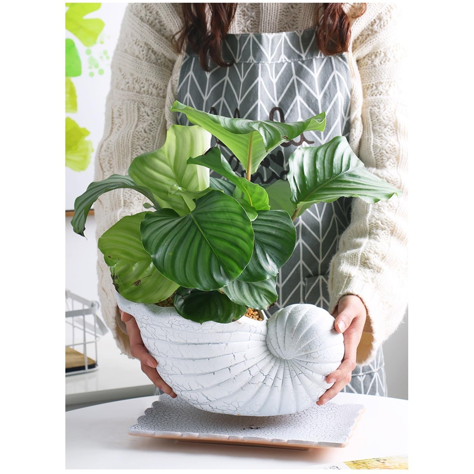 ULTRAWAVE Doniczki na kwiaty kreatywna wewnętrzna i zewnętrzna ceramiczna doniczka kreatywna dekoracja bonsai doniczkowa doniczka na sukulenty ozdobna doniczka