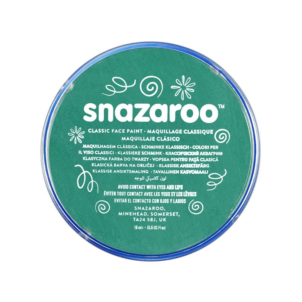 Snazaroo Classic Face and Body Paint for Kids and Adults, Teal Colour, Water Based, Easily Washable, Non-Toxic, Makeup, Body Painting for Parties, for Ages 3+