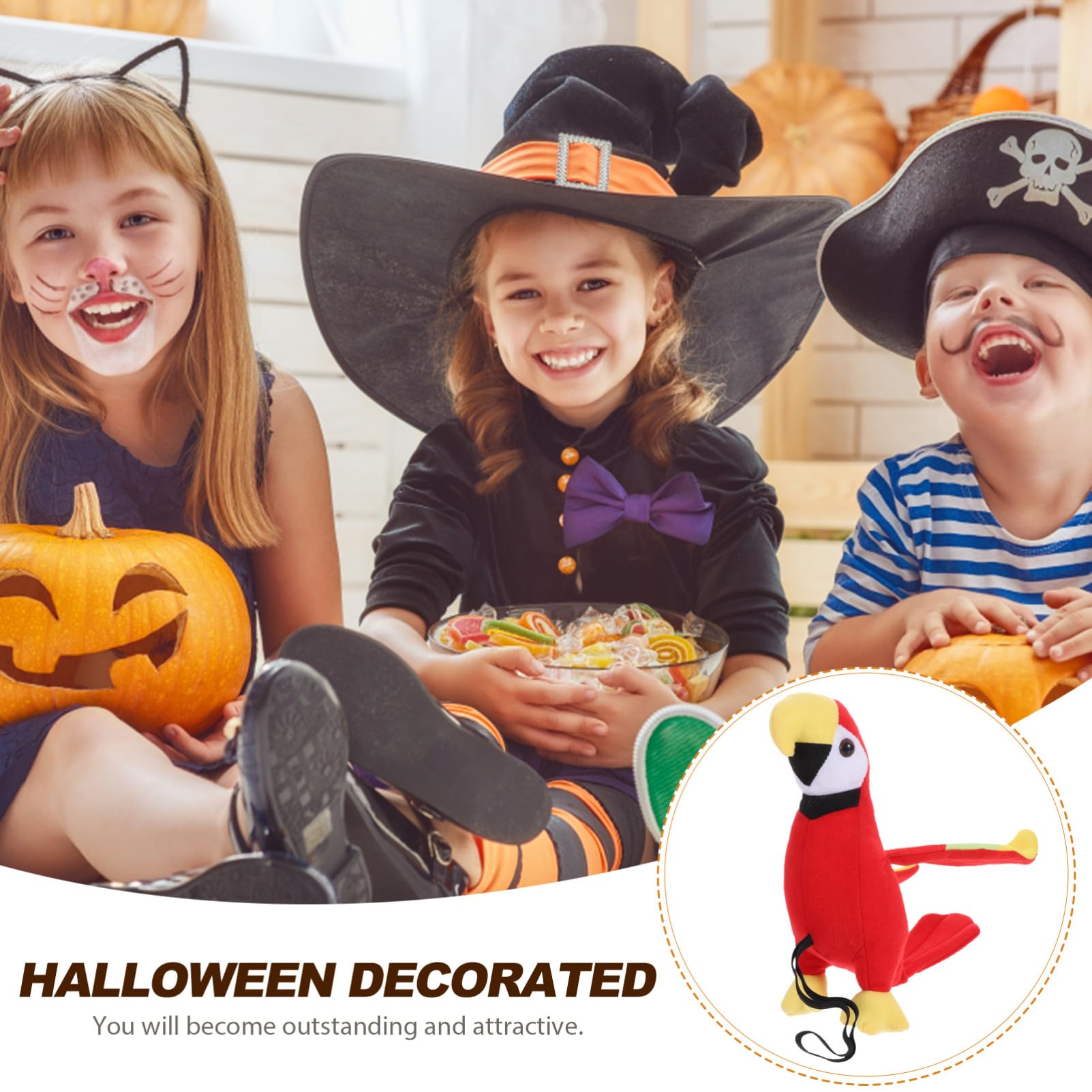 Angoily 5 Sets Piratenpapagei Auf Der Schulter Requisite Halloween Piratenaugenklappen Schwarze Augenklappe Für Kostümzubehör Für Halloweenparty
