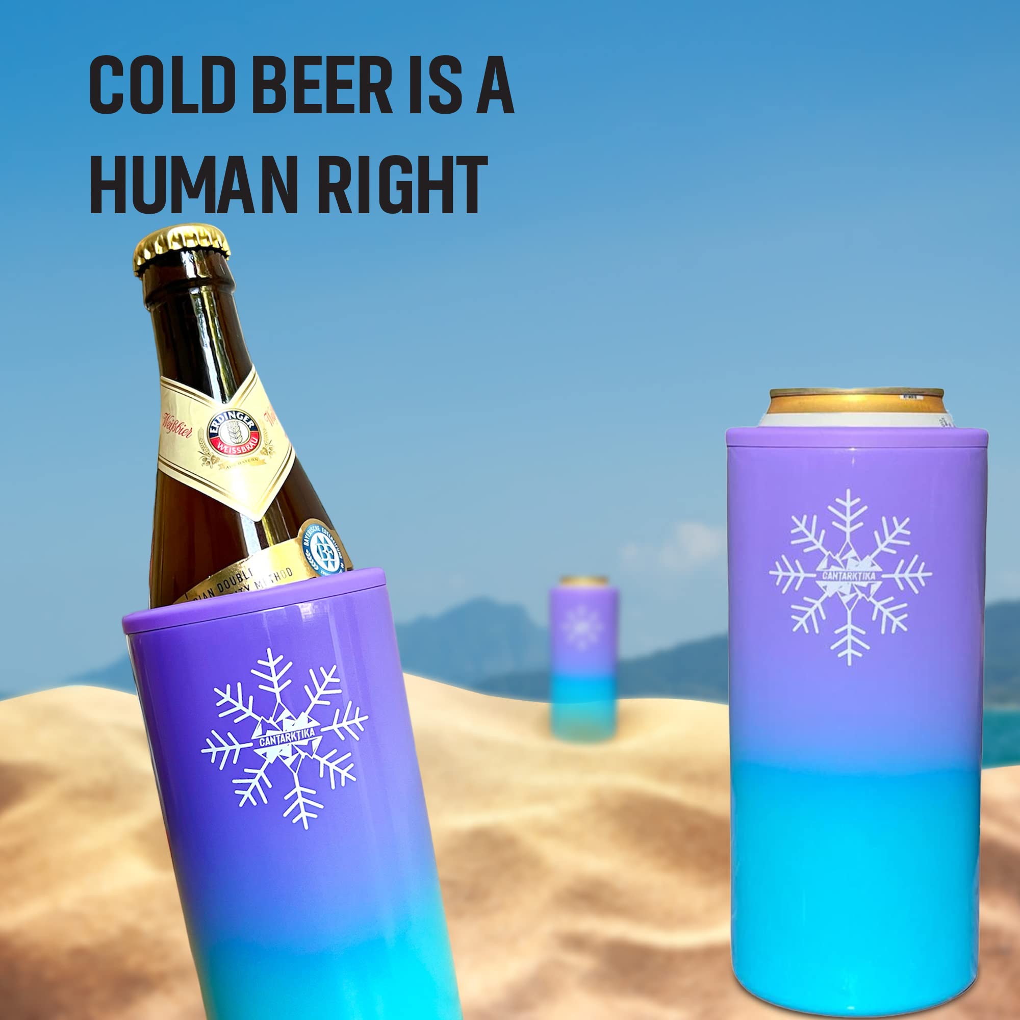 Enfriador Termo Funda para Botellas Latas y Botes de 330, 440 y 500 ml para Cerveza y Refrescos regalo original hombre mujer