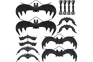 ROSAUI Spooky Halloween Hanging Bats (10PCS)