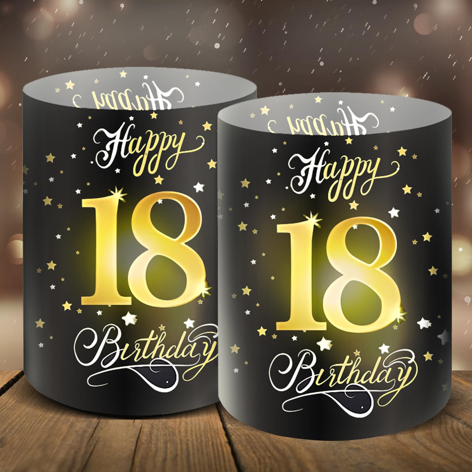 Moorle 12 Lantern Table Decoration 18th Birthday