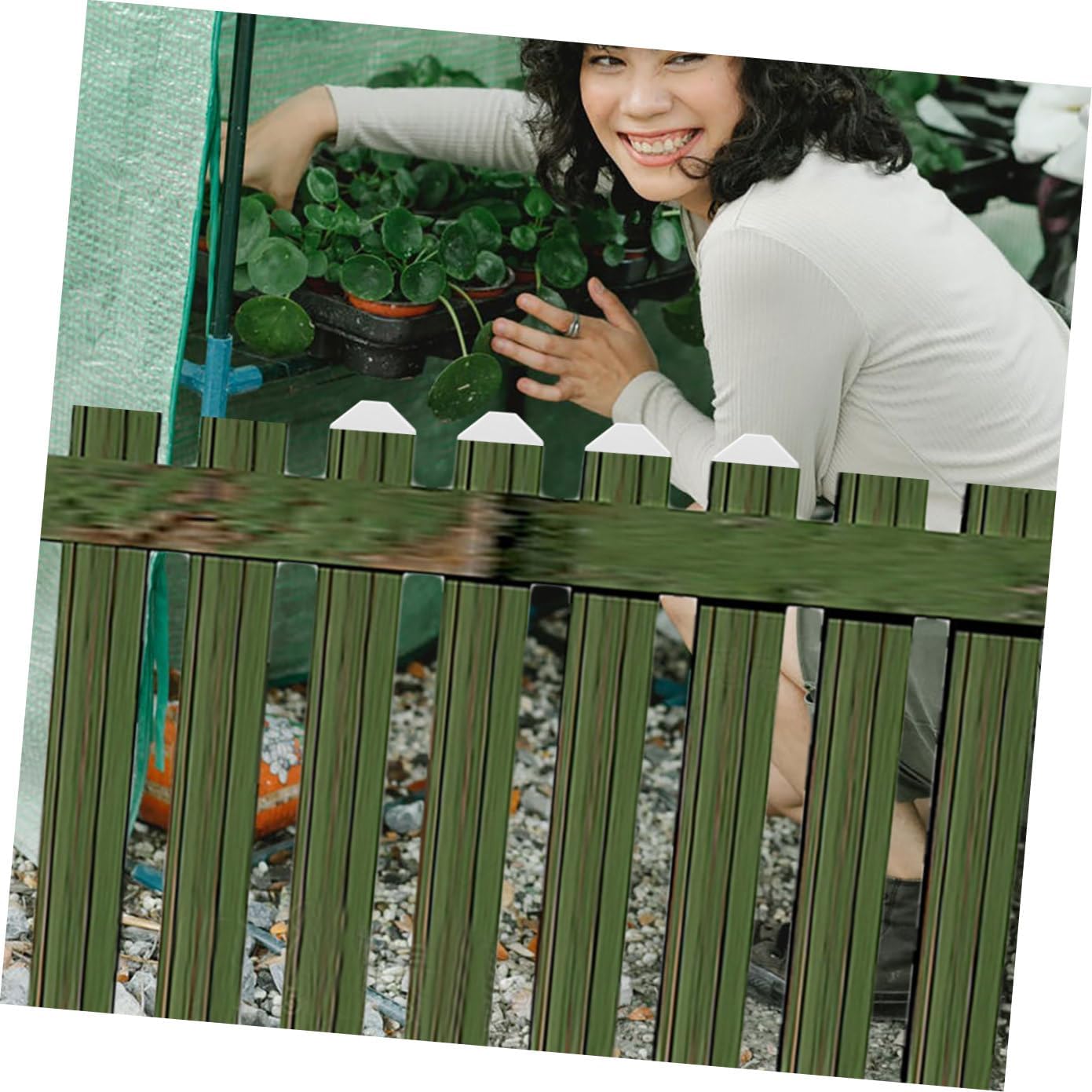 Luxshiny 8pcs PVC Fence Post Caps Flat Covers Replacement Guardrail Sealing Covers for Outdoor Garden Decking Railings