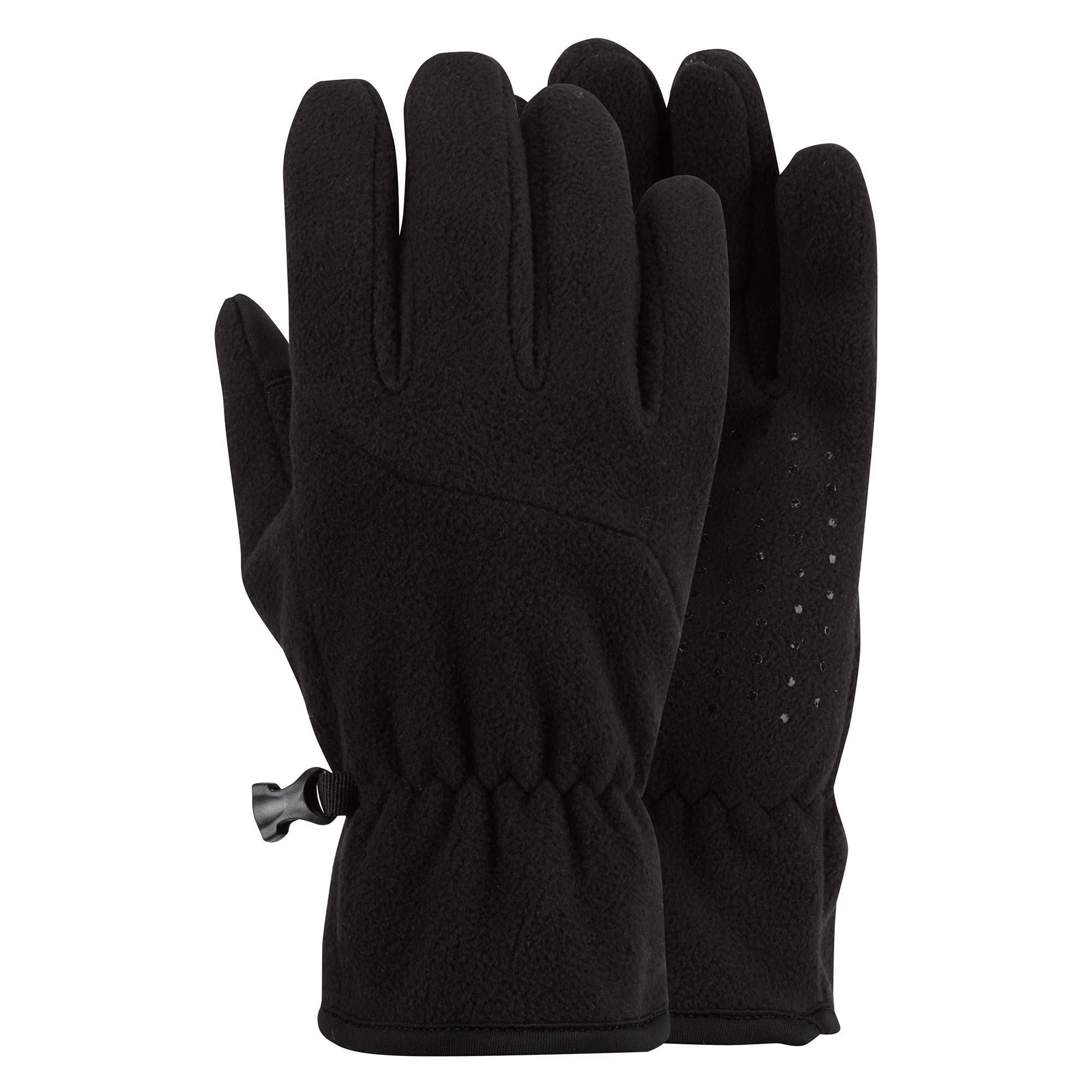 TOG24 Gust Powerstretch Gloves - Black - L - Men's Windproof Microfleece Gloves with Touchscreen Compatibility