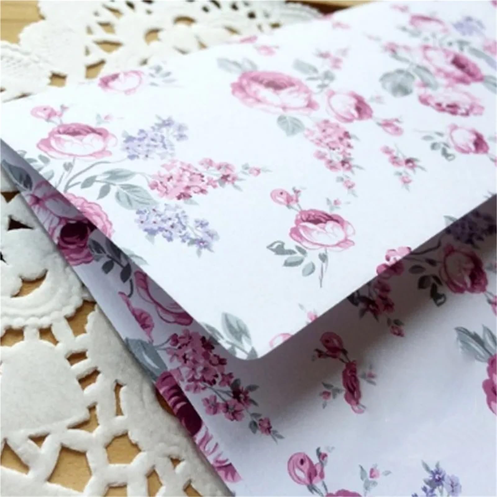 Zaproszenia na ślub, Zaproszenia ślubne Koperty Kartki okolicznościowe Śliczne kwiaty 17,5 x 12,5 cm Opakowanie 10 sztuk(Style2)