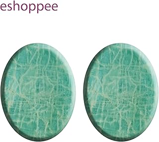 eshoppee Set of 2 pcs Worry Stone Palm Stone Thumb Stone 35MM x 30MM Metaphysical Energy Healing Meditation Chakra Reiki Tool Gemstone Crystal Spiritual Stone Gifts-picture-27