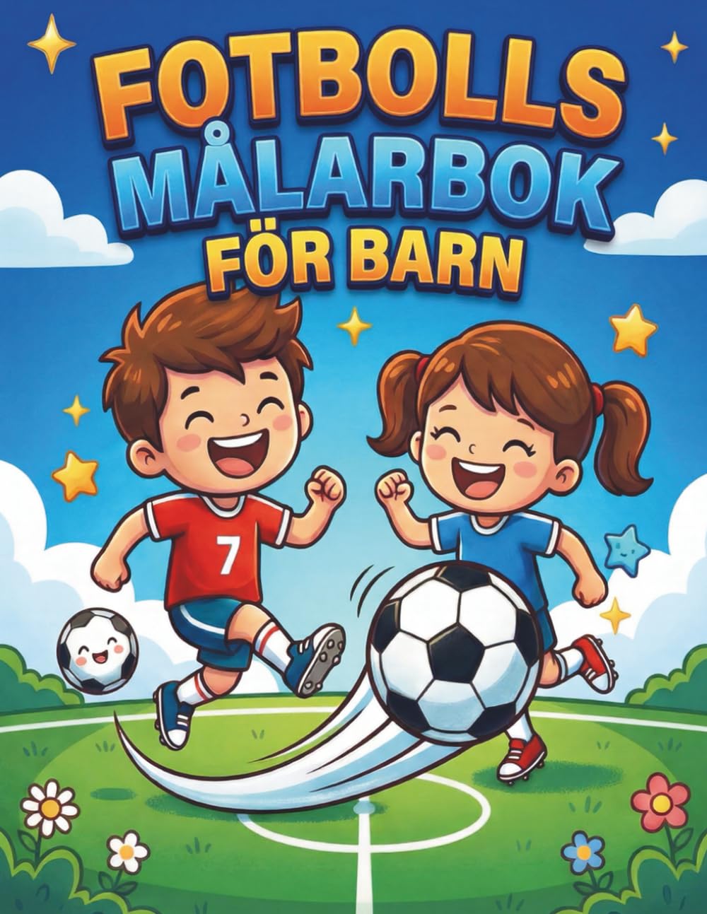 Fotbollsmålarbok för barn: Upptäck ett spännande fotbollsäventyr att färglägga!