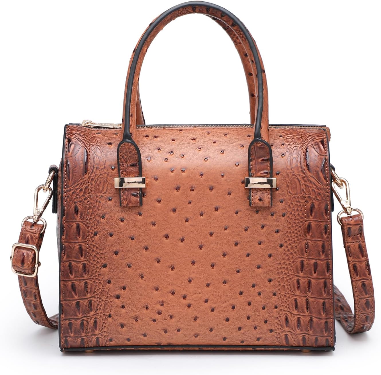 Shiny Patent Faux Leather Handbags Barrel Top Handle Purse Satchel Bag Shoulder Bag for Women