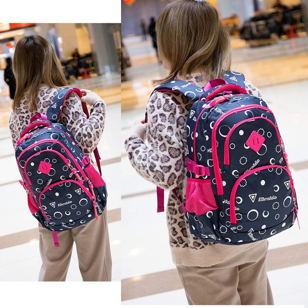Zaini, Zaino scolastico for ragazze adolescenti, zaino for laptop da donna(Black)