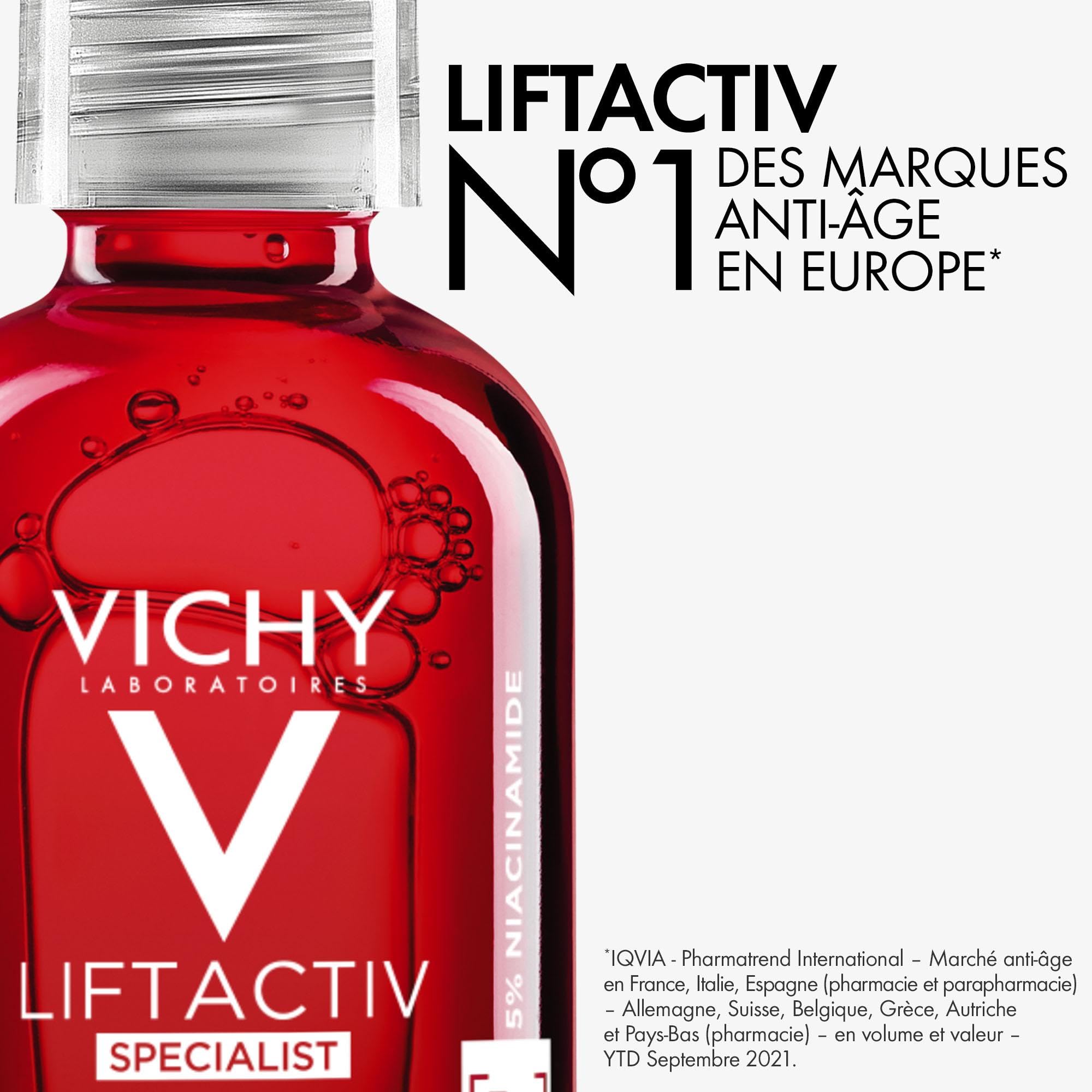 VICHY Liftactiv Pigment B3 & Capital Soleil UV-Age Daily, Sérum Anti-Taches Brunes 30ml & Fluide Solaire SPF50+ 40ml, Melasyl + Niacinamide, Routine Anti-Taches & Anti-Age, Lot de 2