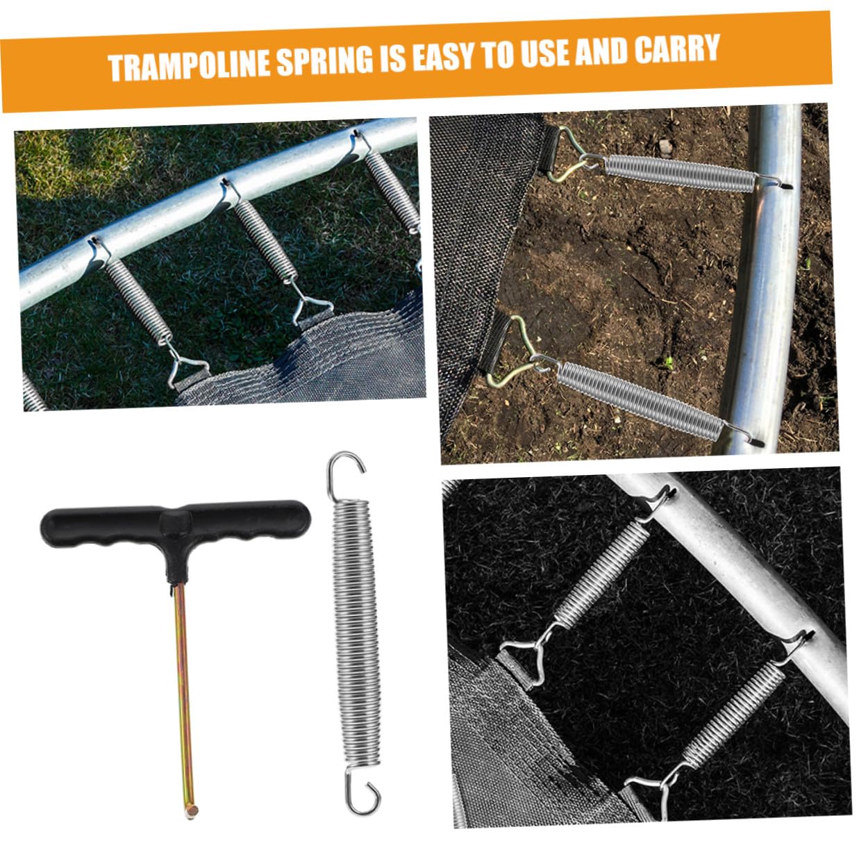 Federn für Trampoline Verzinkte Zugfedern aus Stahldraht Universalfedern als Ersatz und Reparaturteile für Trampoline und Leichtindustrie