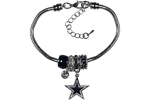 Dazzling Dallas Cowboys Euro Bead Bracelet for Women by Siskiyou