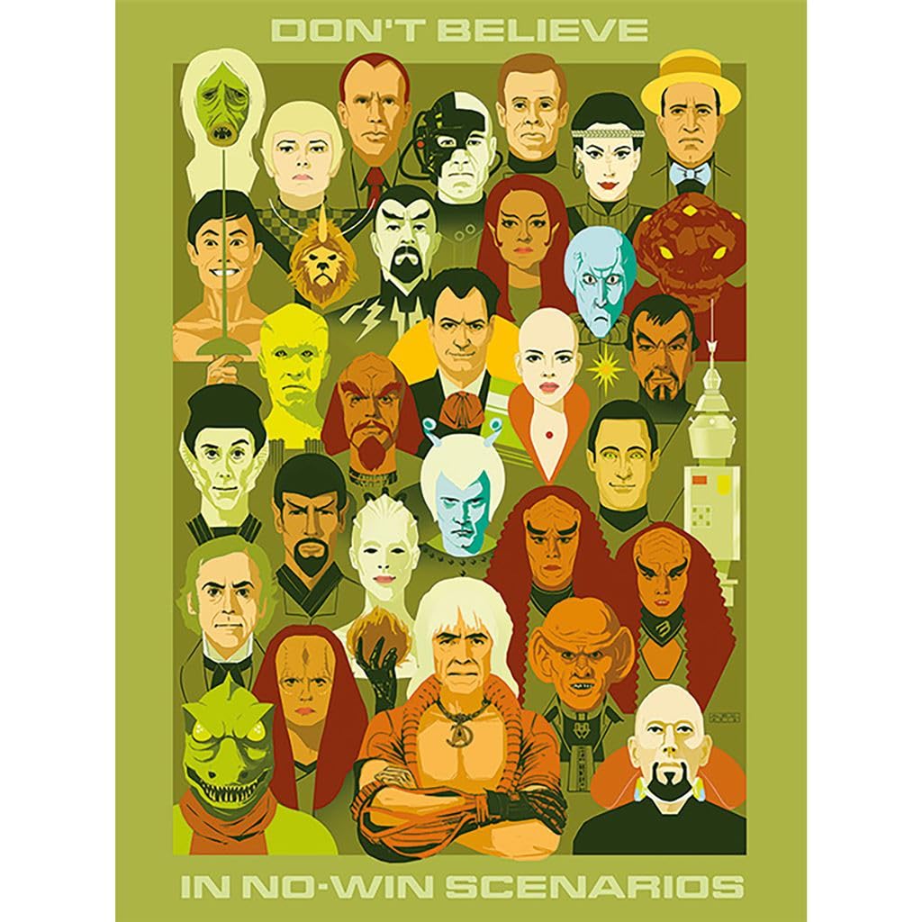 Pyramid International "No Win Scenarios Star Trek 50th Anniversary Canvas Print, Multi-Colour, 60 x 80 x 1.3 cm