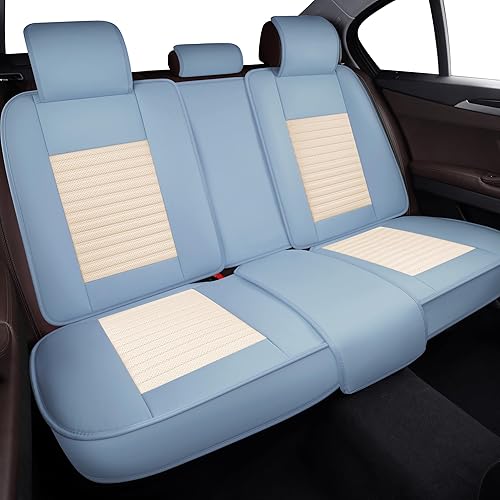 Miniatura 5 de LINGVIDO Funda universal para asiento de automóvil, transpirable e impermeable, fundas de asiento de piel sintética para automóviles, SUV, sedán