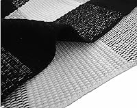 Vista 6 de Levinis - Alfombras de pasillo de cocina - Negras y blancas, cojín de sofá de celosía retro y alfombra de área - Alfombras lavables, tejidas a mano