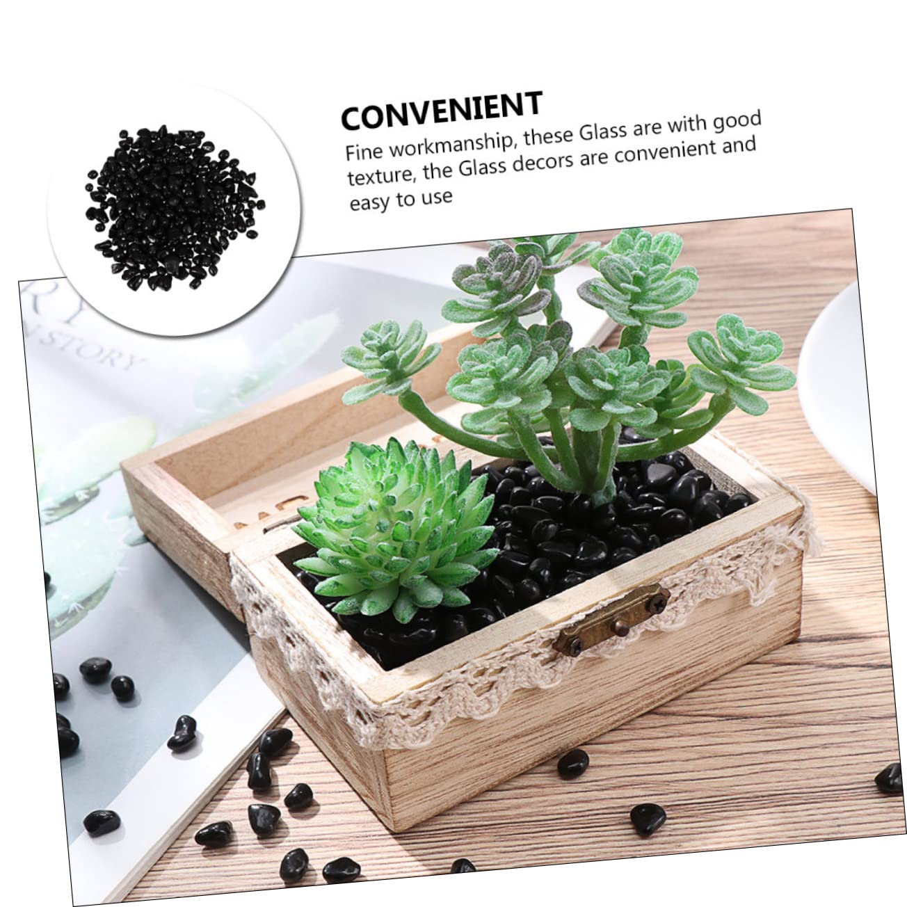 Happyyami Black Pearl Base Sand for Aquarium Fish Tank Gravel Freshwater Decorative Pebbles Aquarium Rocks Mattress Protector