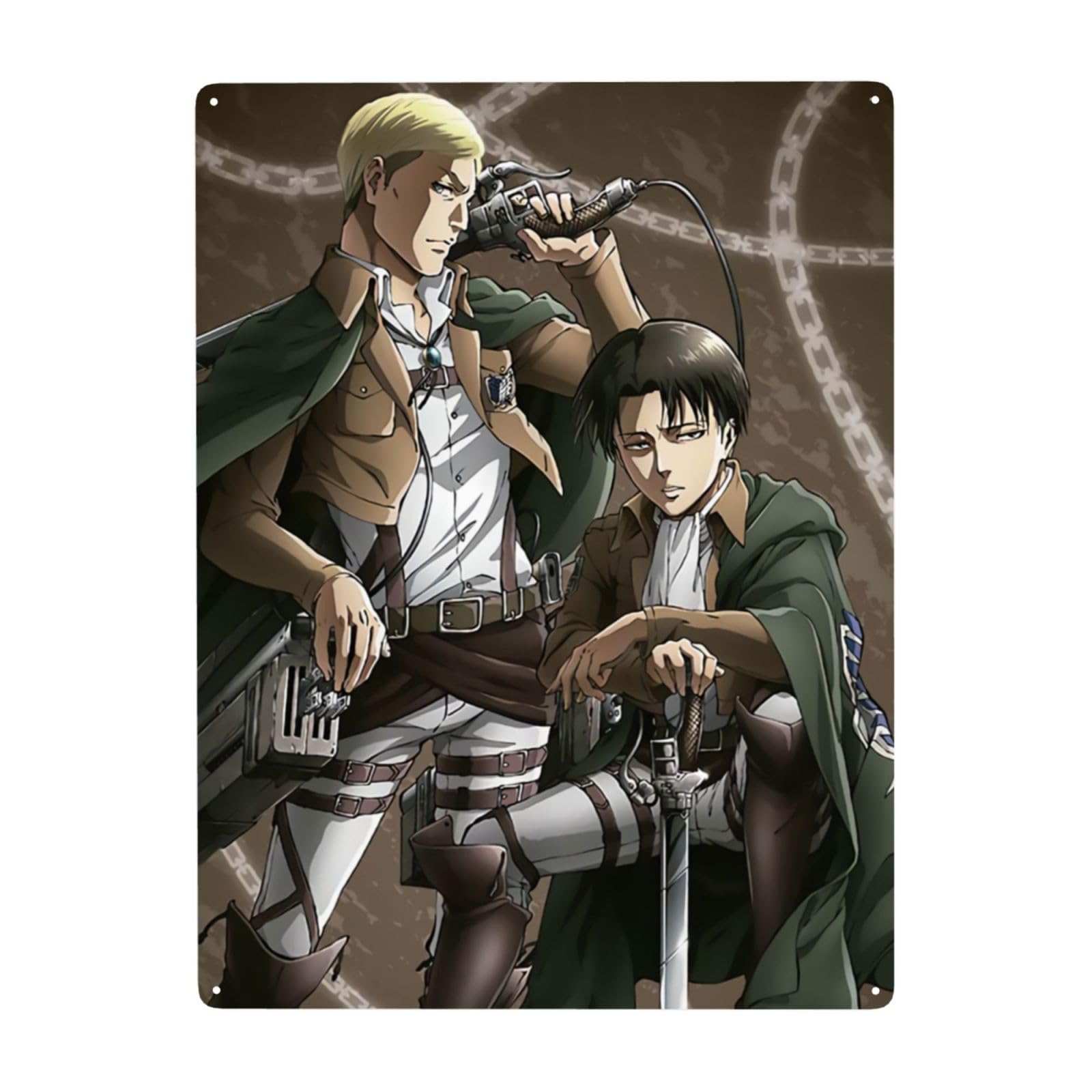 進撃の巨人リヴァイメタルアートメタルポスター