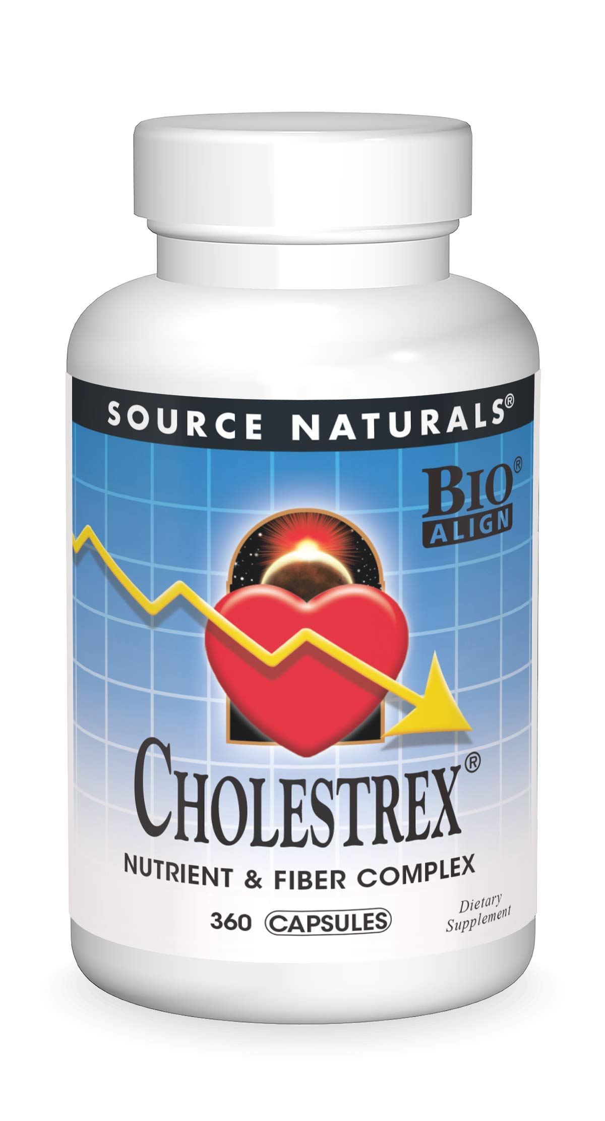 Source Naturals Cholestrex - Nutrient & Fiber Complex Supports Healthy Cholesterol Levels - 360 Capsules