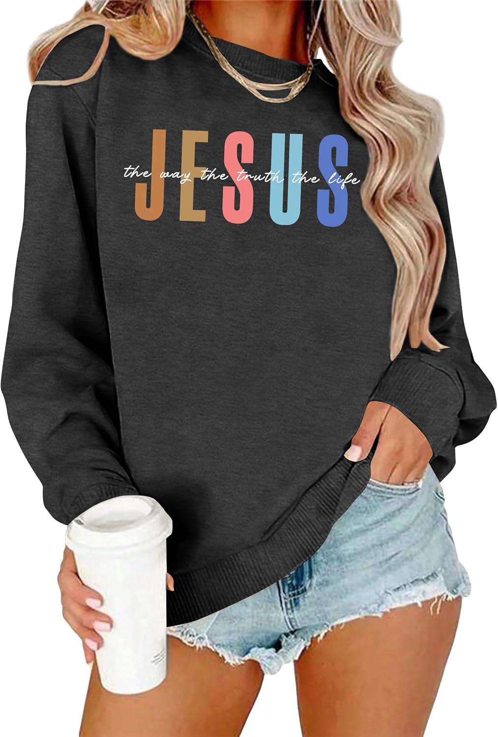Christian Sweatshirts for Women: Christian Faith Shirt Bible Verse Sweater Religious Gift Pullover Top