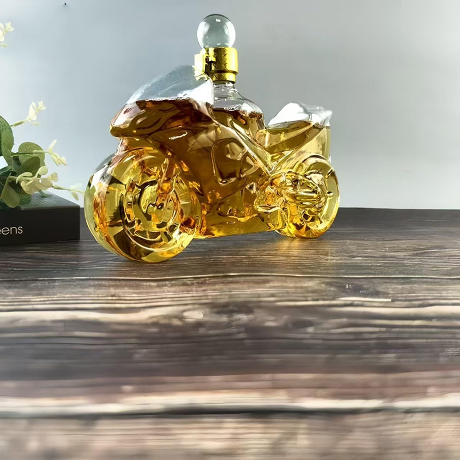 750Ml Decantador Whisky - Arte Estatua, Decantador De Whisky Para Motocicleta De 3D, Elegante Decantadors De Whiskys Para Motocicleta, Botella De Whiskys Vacía De Vidrio, Botella De Vino