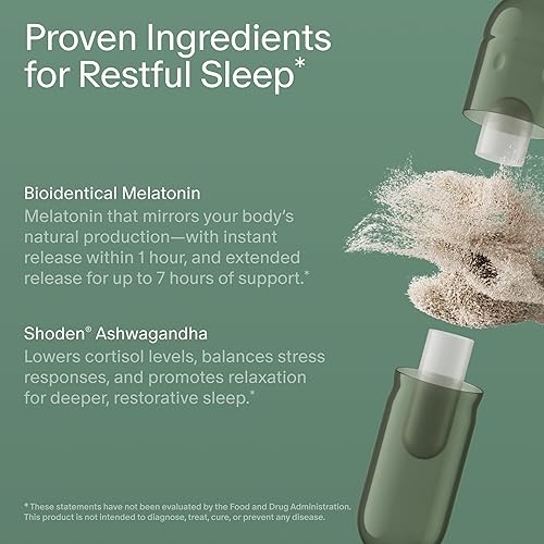 Miniatura 5 de Seed PM-02 Sleep + Restore Ayuda para dormir para mujeres y hombres Melatonina y Ashwagandha bioidéntica que no forma hábito Vegano y estable en