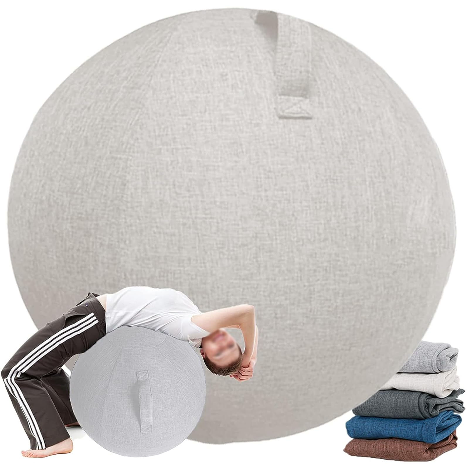 Funda Para Pelota De Ejercicio De 55 65 75 Cm Con Mango Cubierta De Pelota De Entrenamiento A Prueba De Polvo Cubierta Para Pelota De Pilates Cómodo Para Yoga Pilates Gimnasio,005,65cm/25.59inch