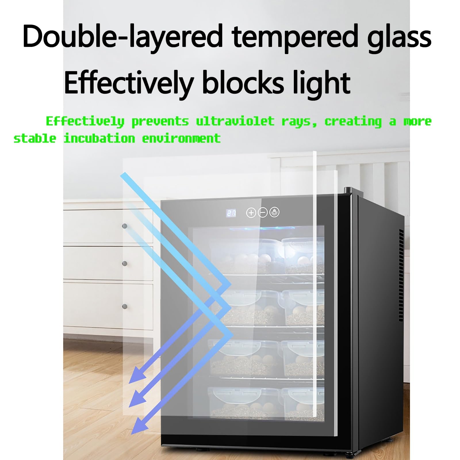 Incubadoras de gabinetes for Reptiles for Huevos for incubar, Laboratorio de Ciencias Digitales, con luz LED, de 50-104 °F, for investigación científica, organización de conservación