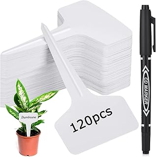 Plant Labels 120pcs with Garden Plant Markers Pen of Outdoor Waterproof,...