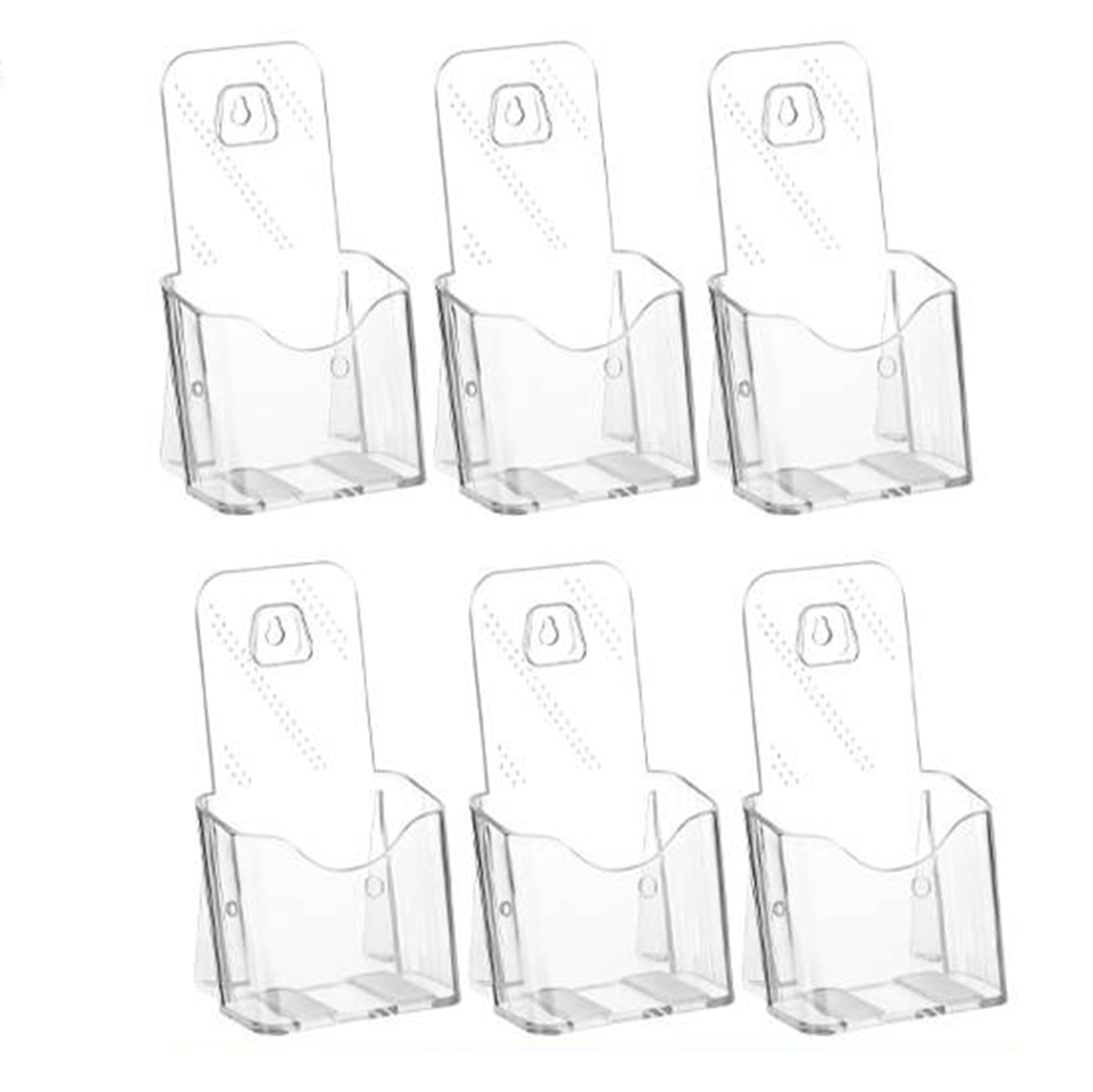 Bryze Premium 6-Pack A4 Acrylic Leaflet & Menu Holders – Wall Mount & Countertop Display for DL, A6 & 1/3 A4 Brochures – Clear Durable Sign Holders for Office, Restaurant & Reception