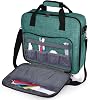 BAGLHER Embroidery Bag Organizer, Multiple Pockets for Embroidery Kit and Cross Stitch Supplies, Cross Stitch Travel Bag with Handles and Shoulder Strap (Green)