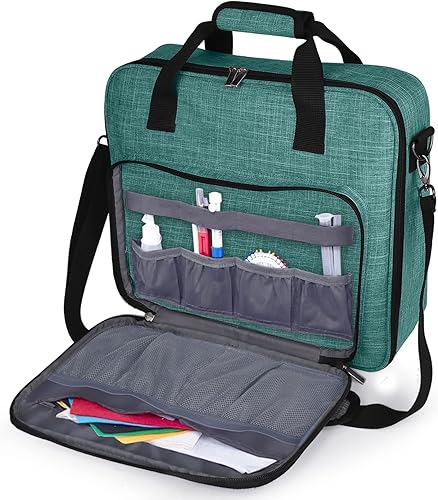 Miniatura 13 de BAGLHER Bolsa Organizadora de Punto de Cruz y Bordado - Gran Almacenamiento Portátil para Proyectos con 3 Compartimentos, Estuche de Transporte