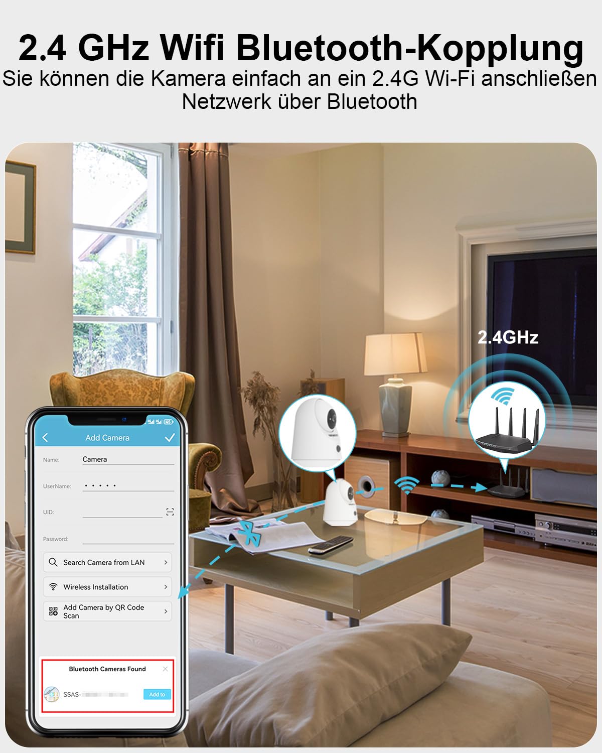 GENBOLT 2K WLAN-Überwachungskamera für den Innenbereich, IP-Haustierkamera
