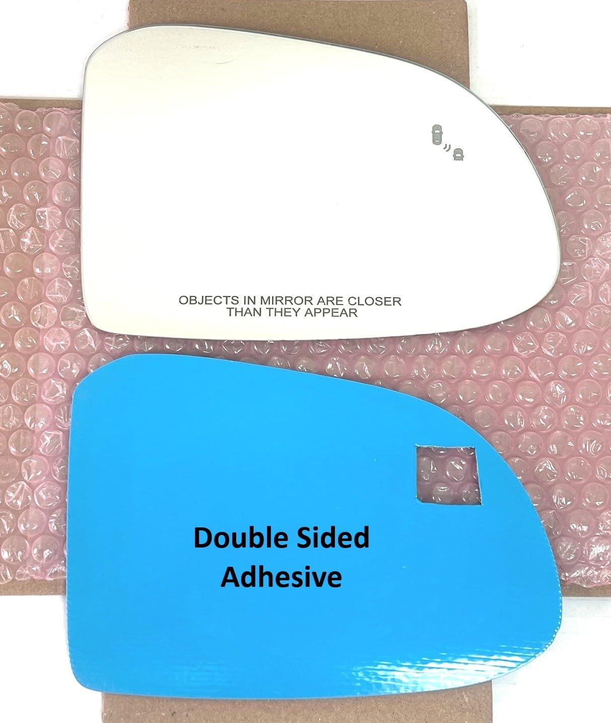 New Replacement Blind Spot Mirror Glass with Full Size Adhesive for 2019-2020 Hyundai Santa Fe Passenger Side View Right RH