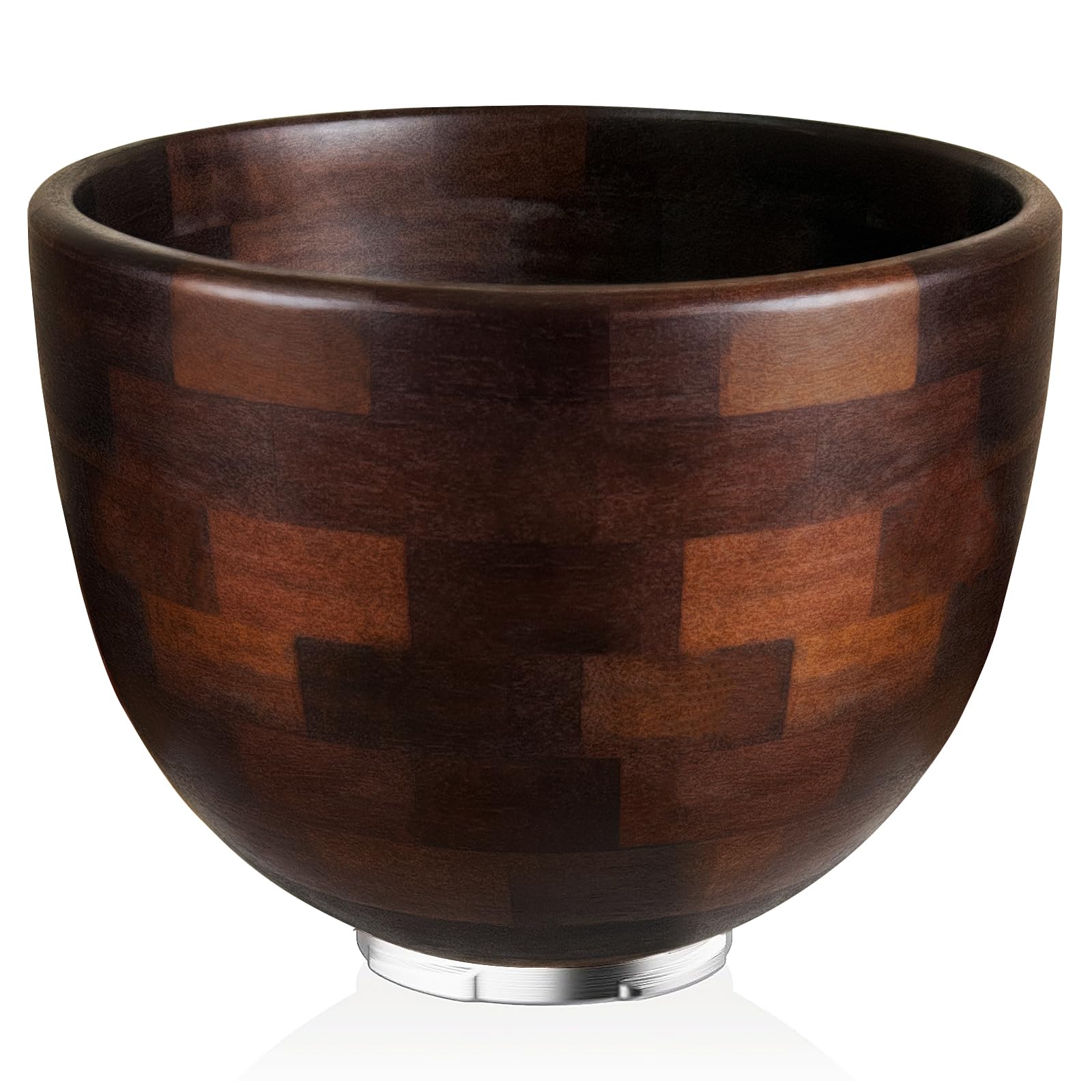 Klxuyuo Wood Natural Acacia Mixing Bowl Compatible With Kitchenaid 4.5 & 5 Qt Tilt-Head Models, En Mixer Bowl For Kitchenaid Stand Mixers