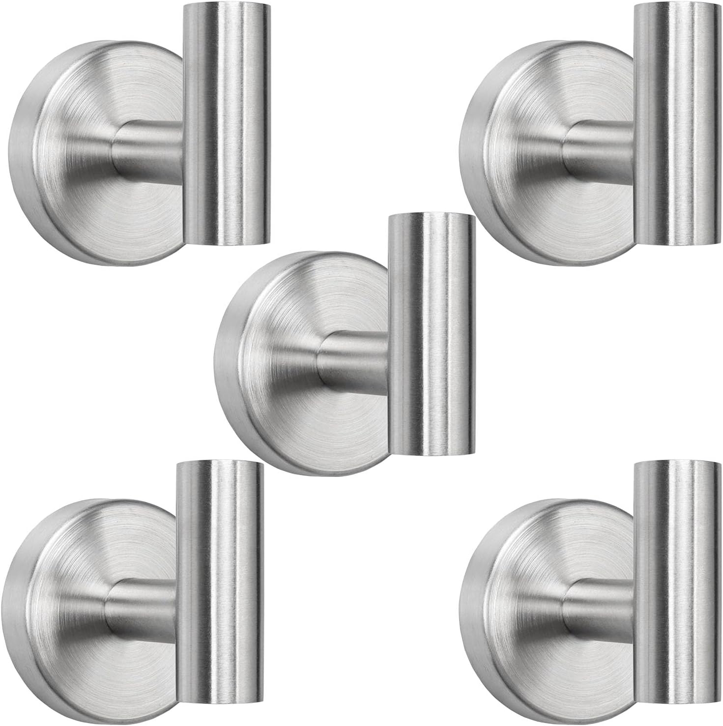 HOME MASTER HARDWARE Towel Hooks 6 Pack, Robe Hook Holder for Cabinet ...