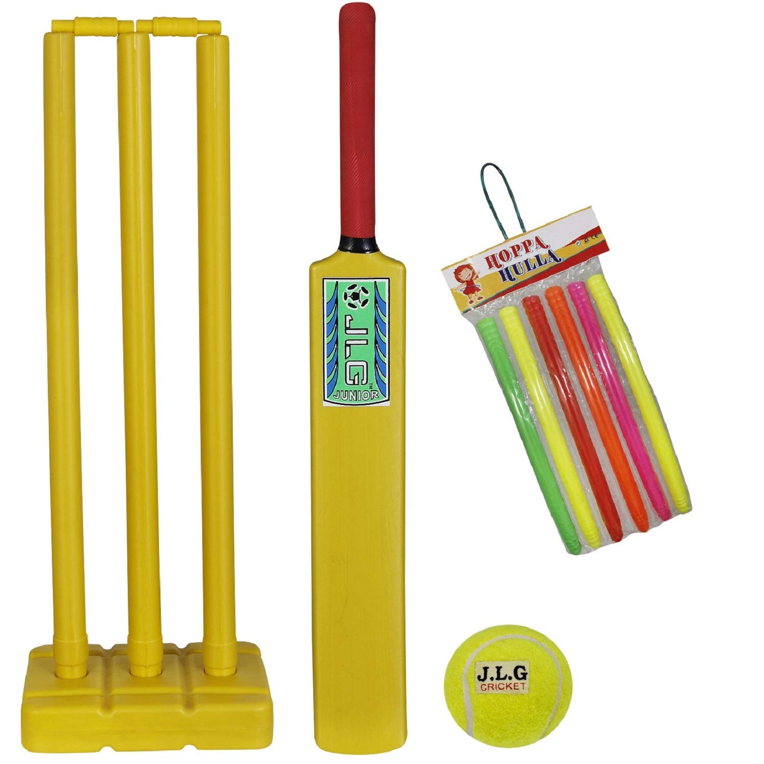 Cricket Kit Combo Medium Size for 10+ Year Old Boy (Plastic)-image-7