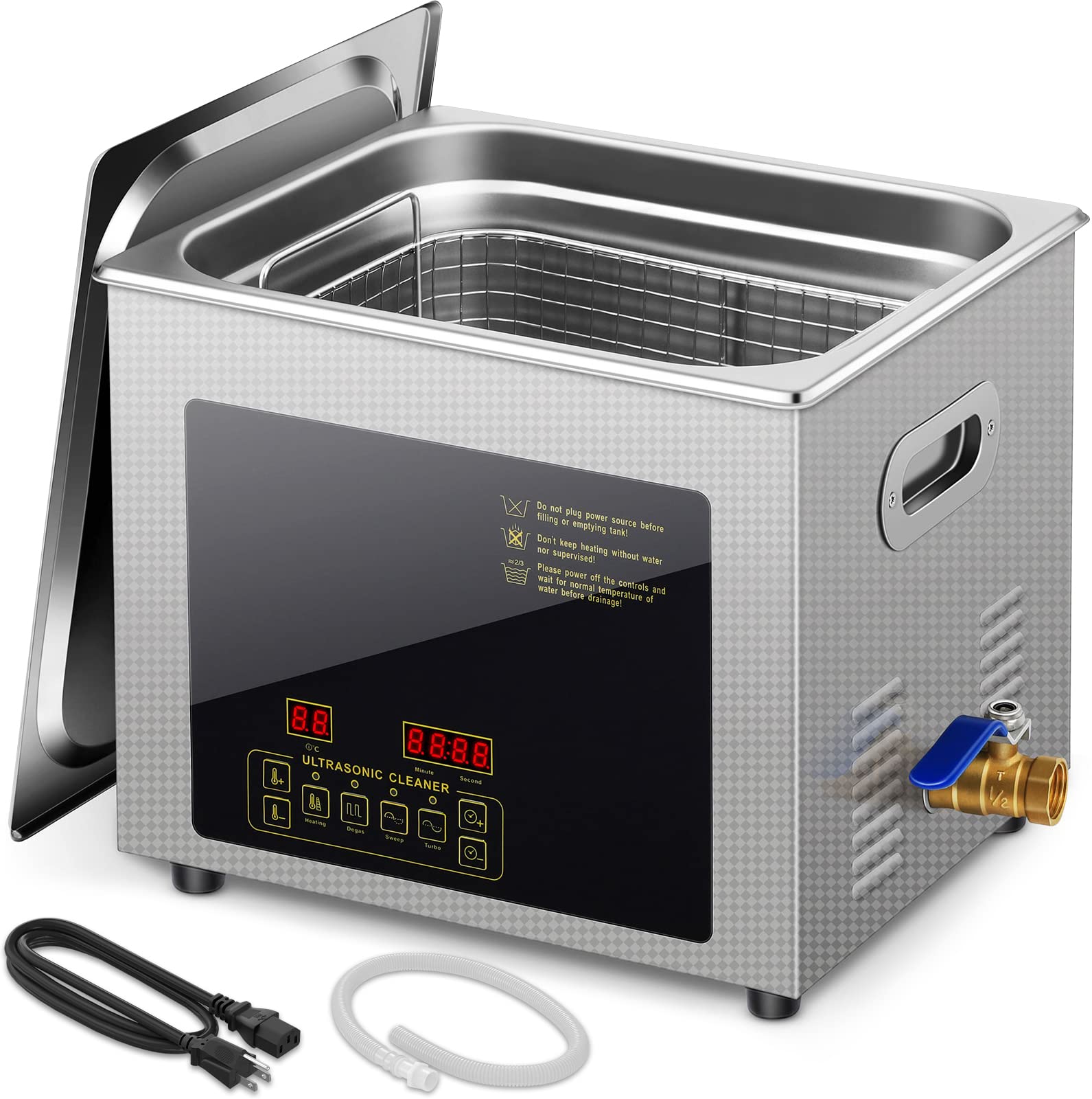 Olenyer Dual Frequency ultrasonic Jewelry Cleaner Machine 10L lab