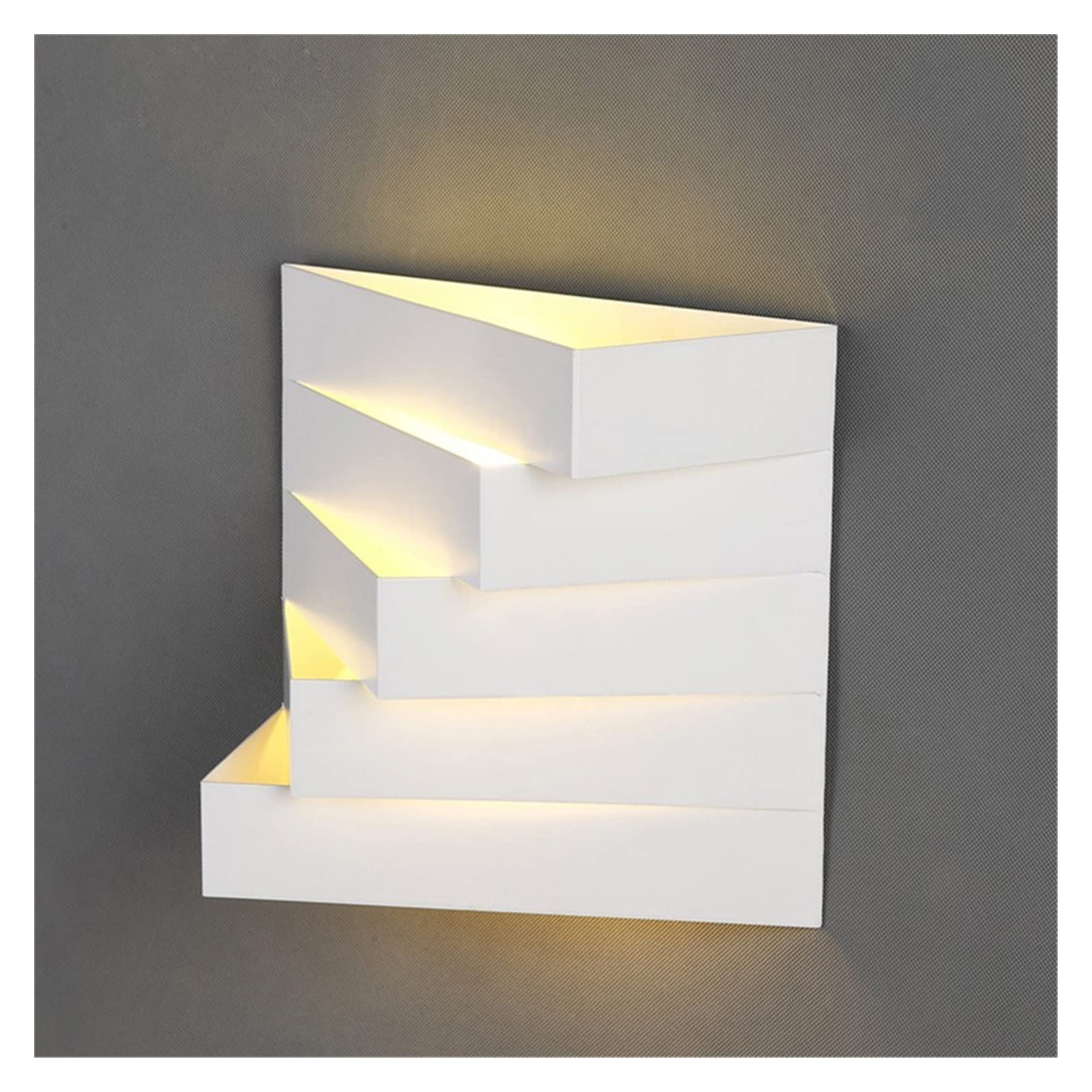 Simple LED Modern Wall Lamp Personality Rotating Space Stair Wall Lamp Showroom Living Room Bedside Bedroom Light Fixtures (Color : 24x27cm Big Size : Cool White) (19x21cm Small Cool White)