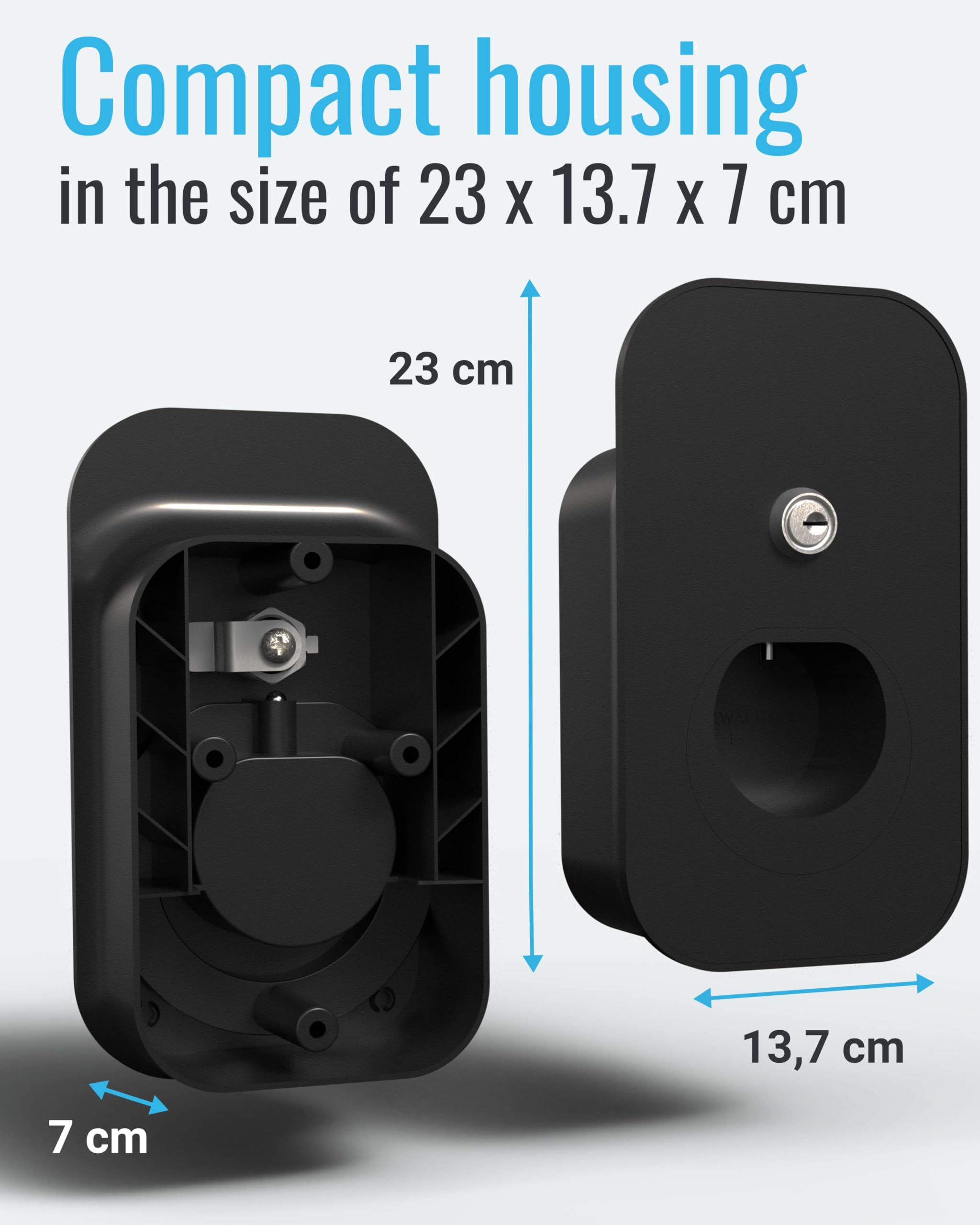 Parkwächter E1 organizer na kable do Wallbox z zamkiem, stacja ładująca, uchwyt ścienny