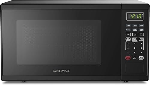 Farberware Horno microondas de encimera de 1.1 pies cúbicos - 1000 vatios de potencia, configuración de cocción automática, descongelación, fácil