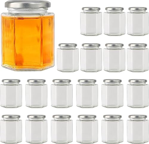 20 tarros de vidrio de 10 onzas con tapas plateadas, tarros Mason para regalos, manualidades, bodas, especias, etiquetas adicionales