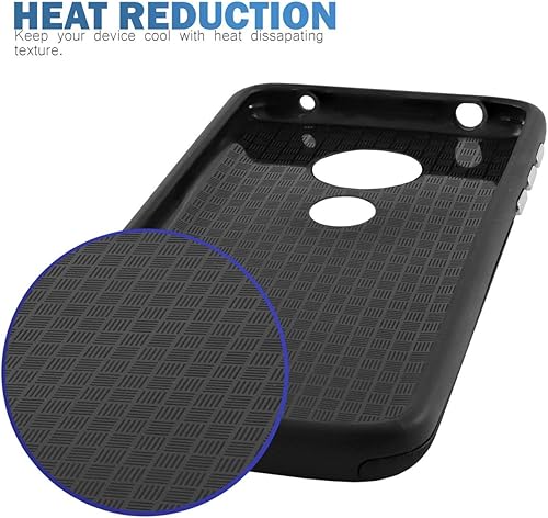Miniatura 5 de CasesonDeck Funda compatible con Moto G7 PlayMoto G7 OptimoT-Mobile REVVLRY Grip Tactical Moto G7 Play Funda de doble capa de agarre delgada con