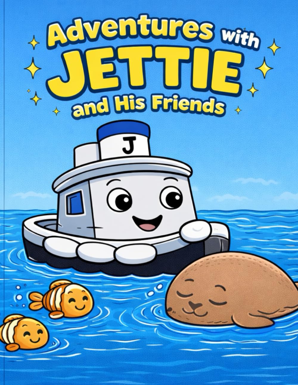 Adventures with Jettie and His Friends: A Cute Coloring Book About Kindness with Tugboats and Sea Animals for Kids Ages 3–6